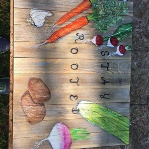 Handmade Stay rooted, 16 by 20 pallet painting